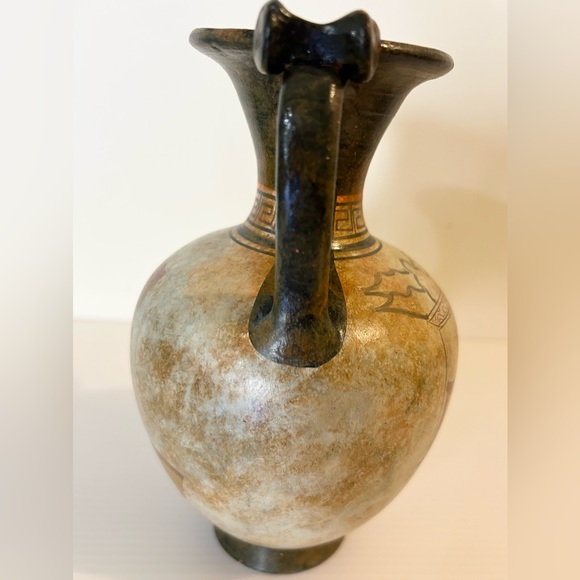 COPY Attic Oinochoe Pottery Jug Hand Painted C. Carmiris 500 B.C. Style READ‎ - Picture 5 of 9